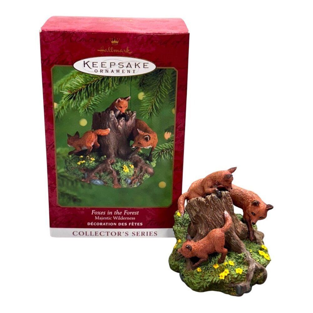 Hallmark Keepsake Ornament 2000 "Foxes In The Forest" Majestic Wilderness Series